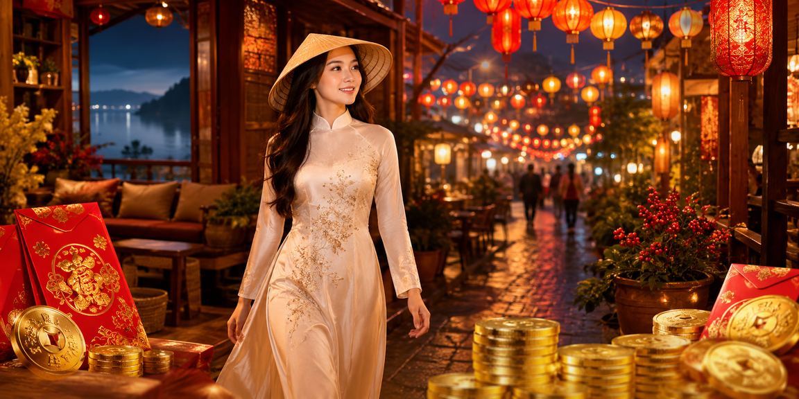 Phong bì đỏ may mắn và cà phê Đà Lạt gợi liên tưởng đến trải nghiệm cá cược đêm lạnh